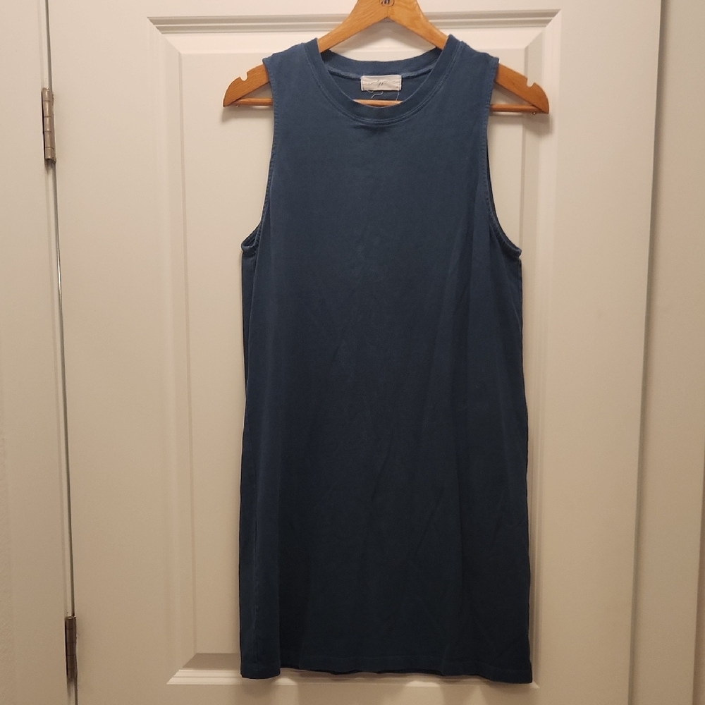 CJLA Blue Sleeveless Tshirt Tank Dress